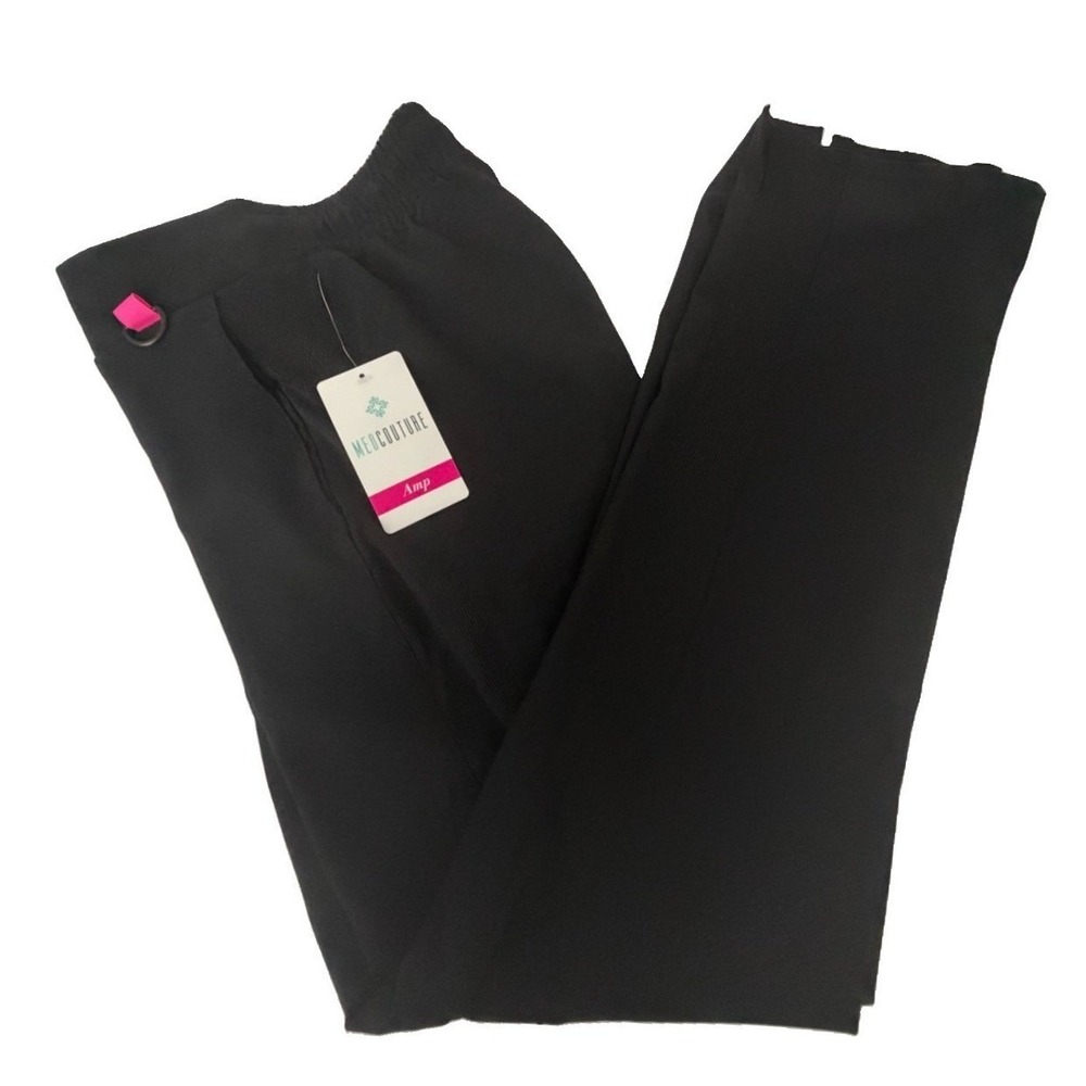Med Couture Women's Scrub Straight Leg Pull-On Pant 4 Pockets 360 Stretch SZ XS